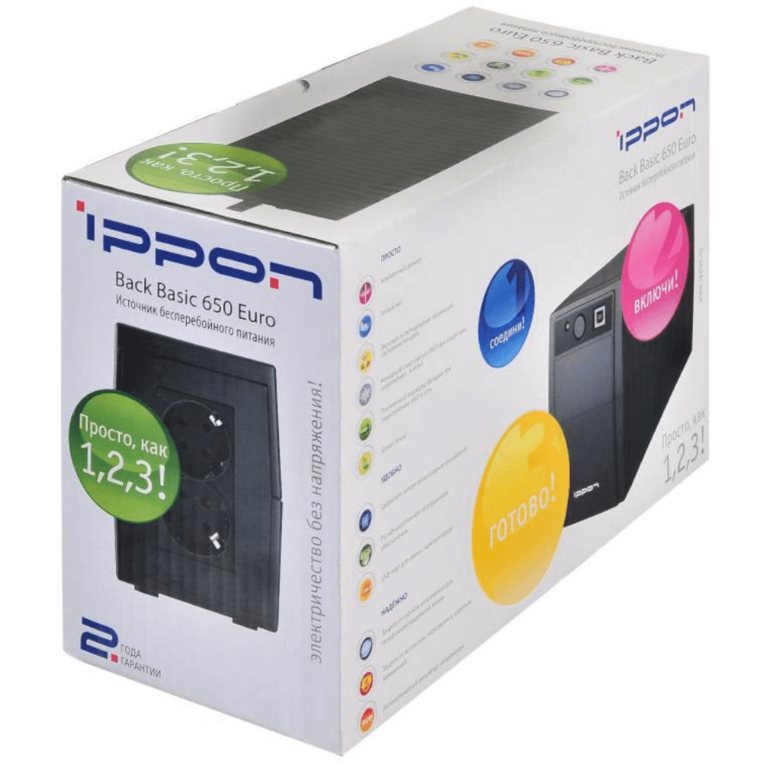 Линейно-интерактивный источник бесперебойного питания Ippon BACK BASIC 850 Euro