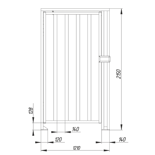Калитка Oxgard К-10-Н (правая)